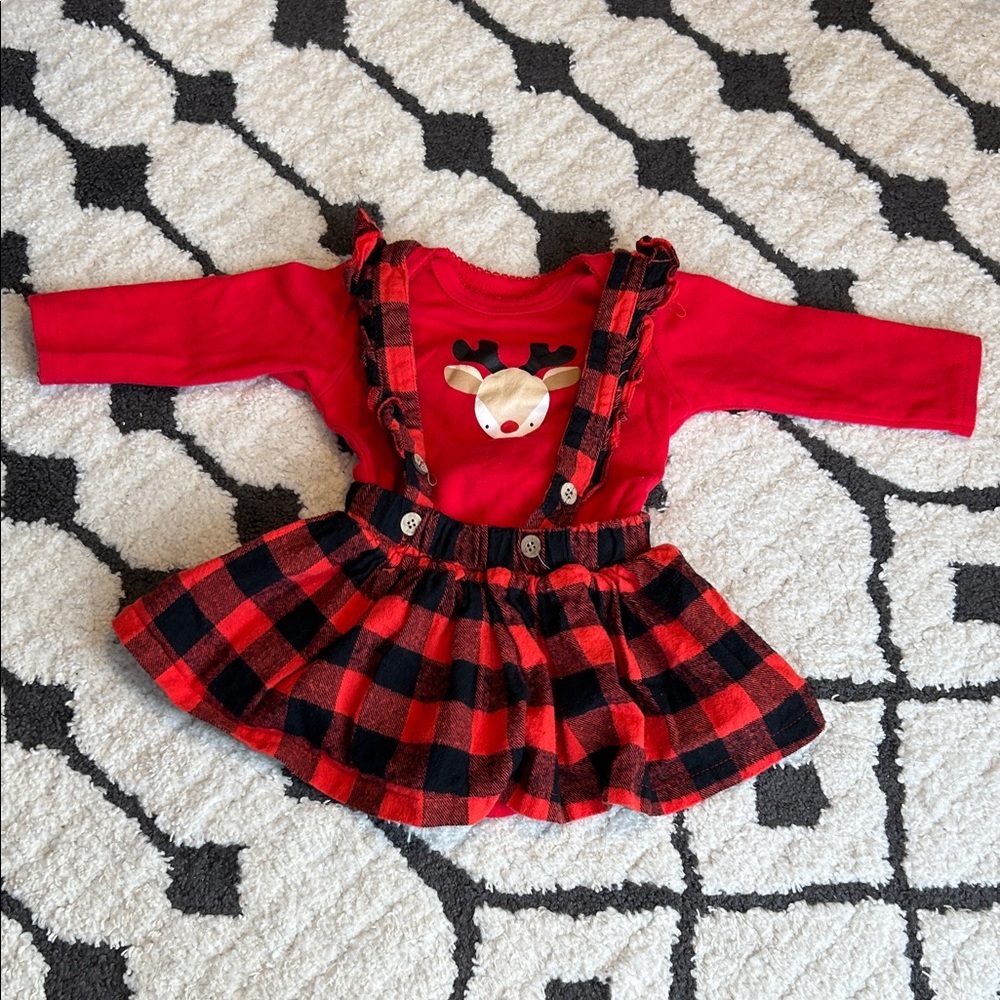 Red Plaid Kids Matching Set